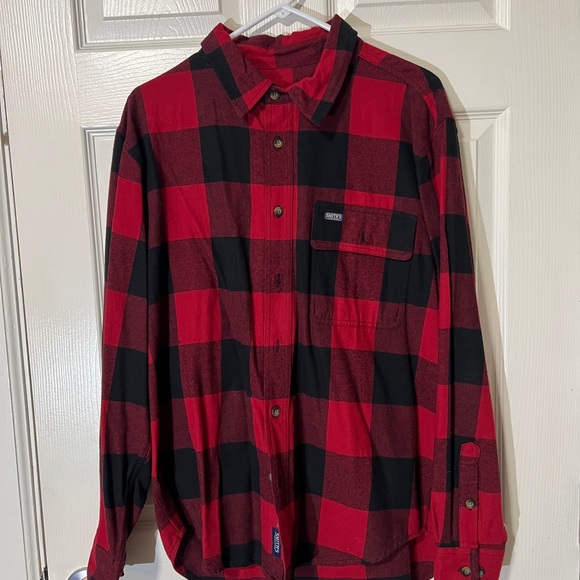 Smith’s Workwear Red and Black Plaid Men's Shirt - Medium - Picture 1 of 4